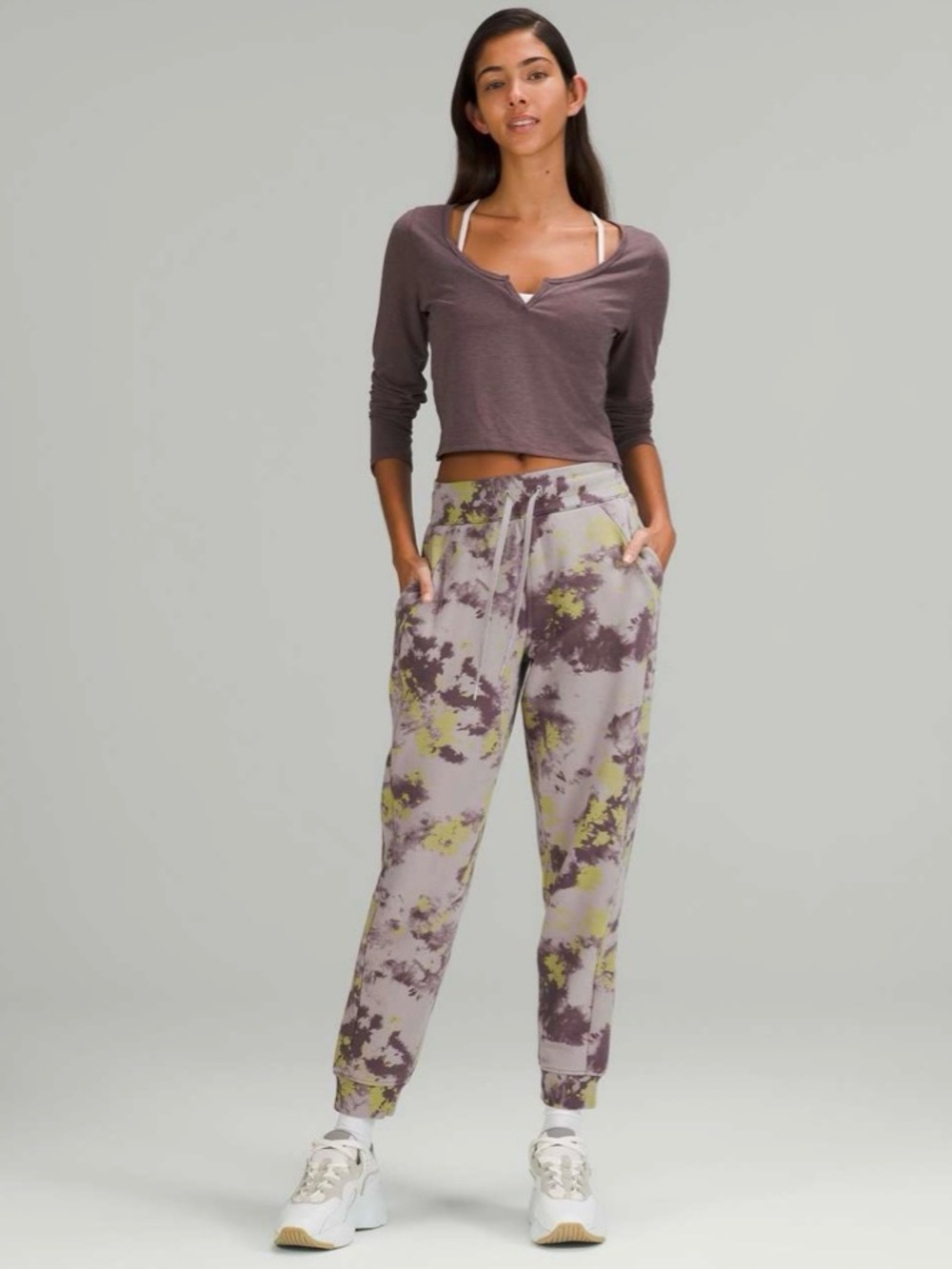 Lululemon Scuba High-Rise Jogger Tie-Dye Track Pants Lavender Size 10 Medium